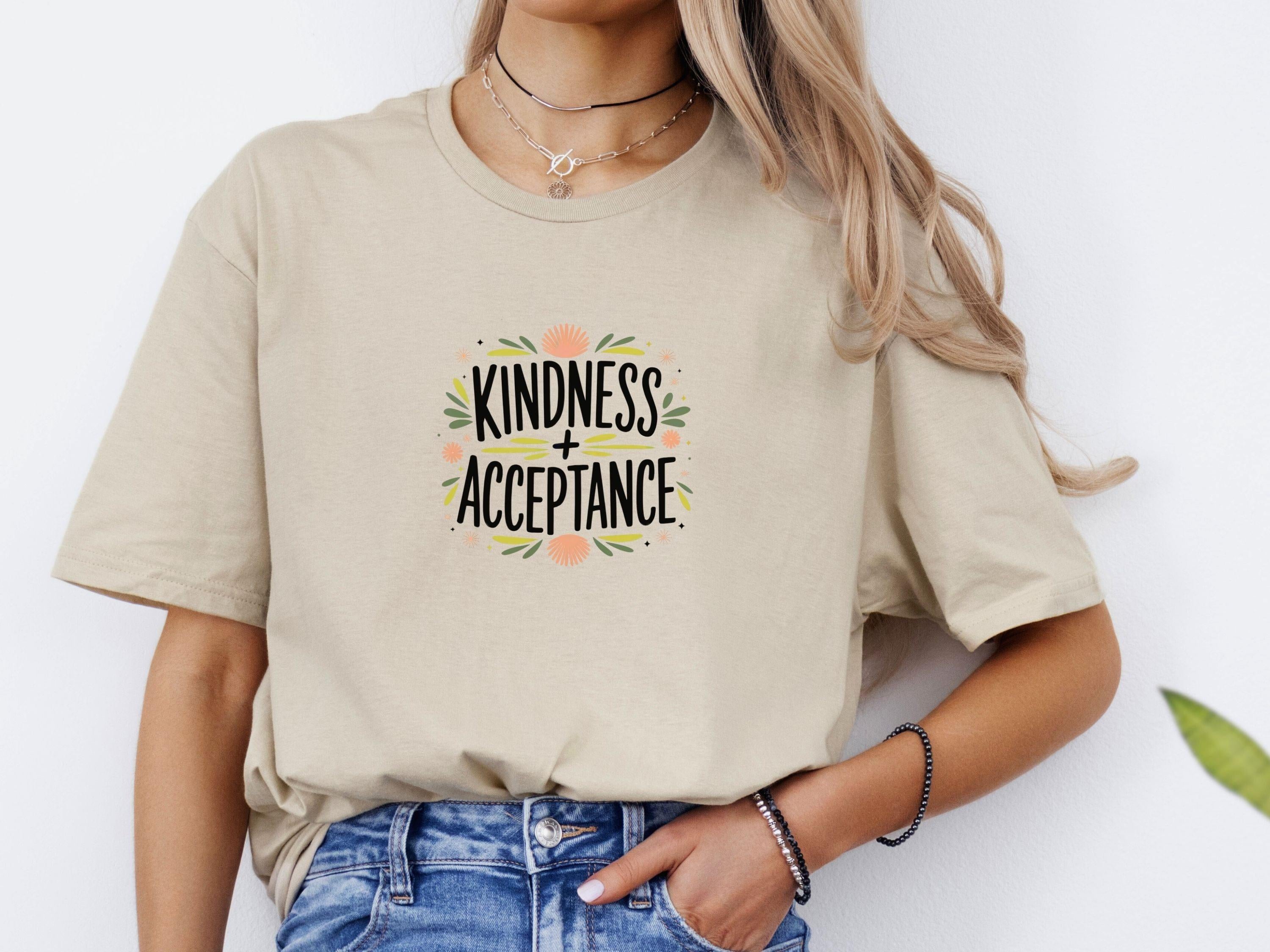 Kindness + Acceptance Tee-Neurodiversity, ADHD & Autism Awareness & Acceptance T-Shirt by Daily Bloom