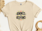 Kindness + Acceptance Tee-Sand-Neurodiversity, ADHD & Autism Awareness & Acceptance T-Shirt by Daily Bloom