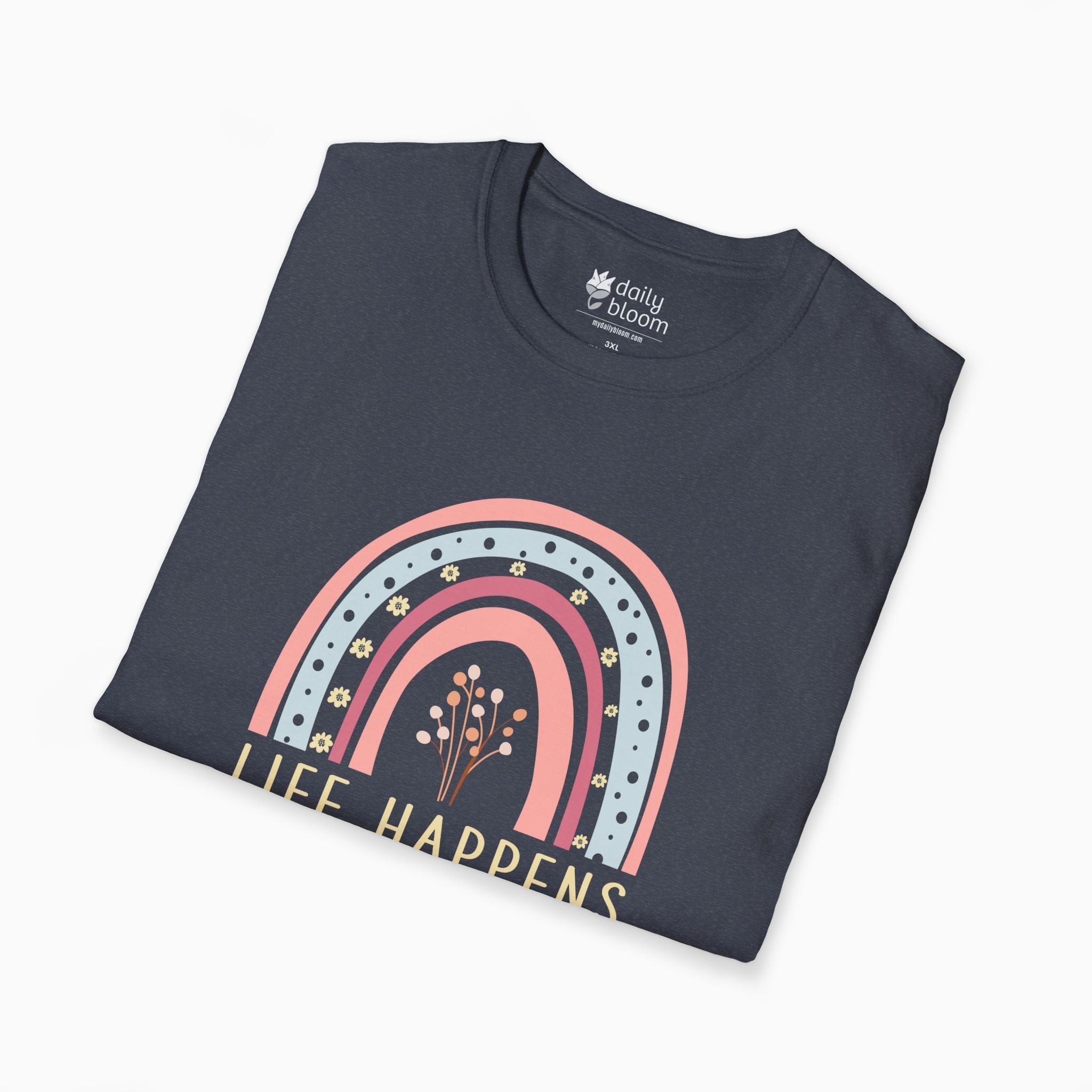 Autism T-Shirt By Daily Bloom Life Happens Visuals Help Tag-Free Tee