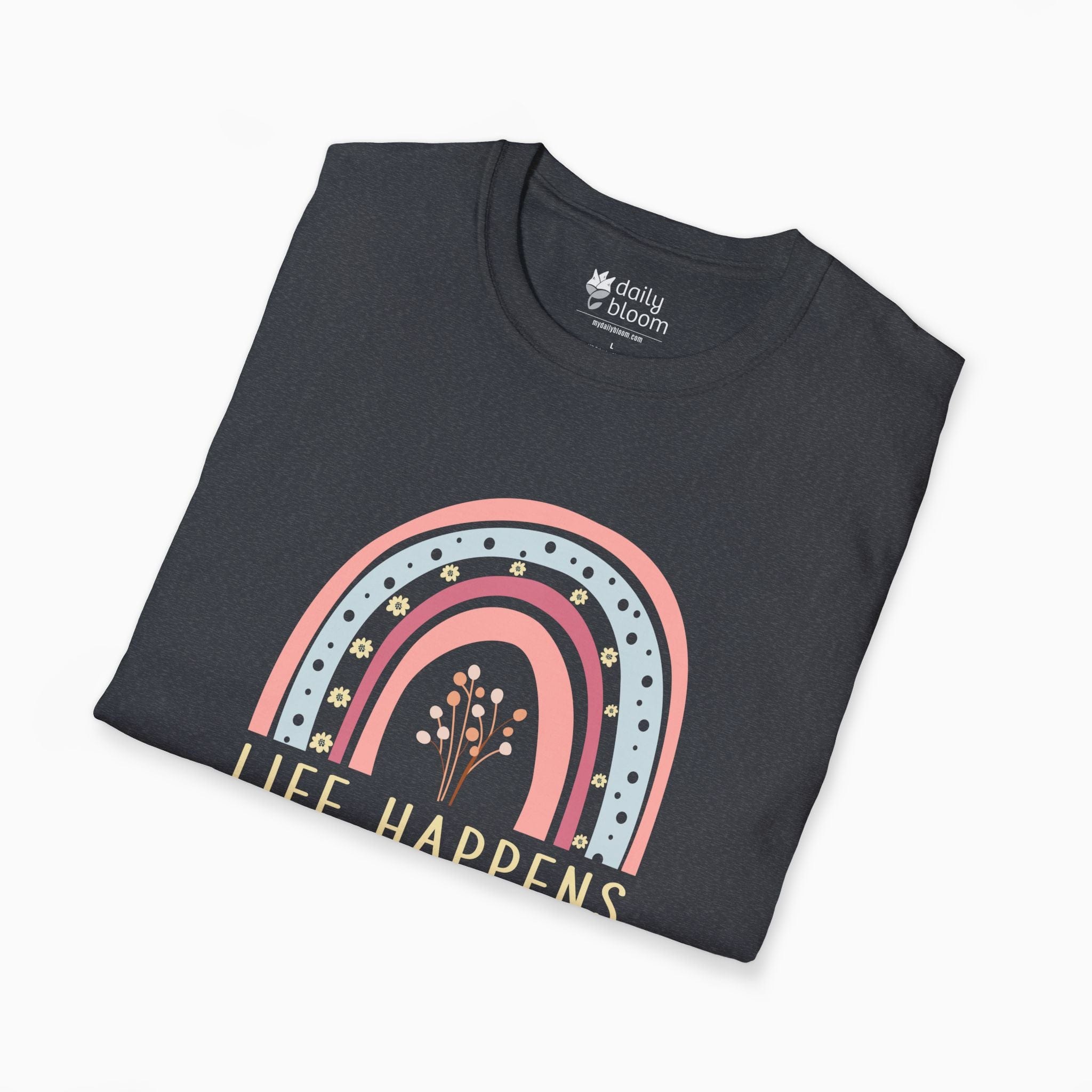 Autism T-Shirt By Daily Bloom Life Happens Visuals Help Tag-Free Tee