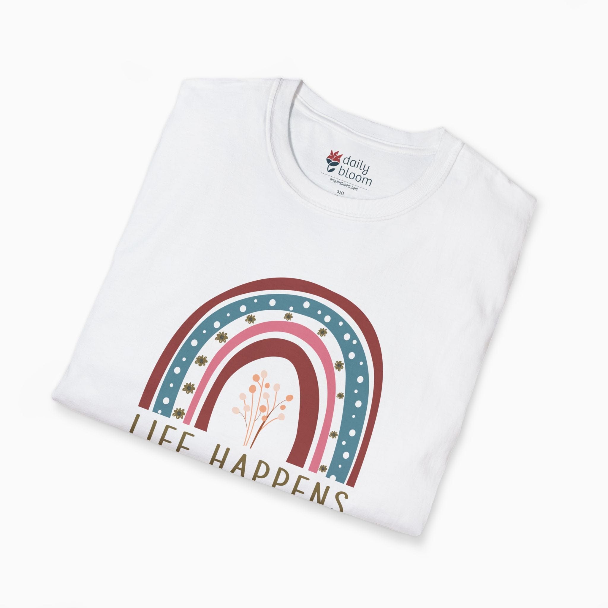 Autism T-Shirt By Daily Bloom Life Happens Visuals Help Tag-Free Tee