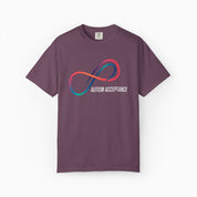 Autism T-Shirt By Daily Bloom Loop of Acceptance Comfort Colors T-Shirt Berry / S