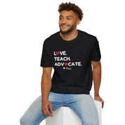 Autism T-Shirt - Love Teach Advocate - Love Hearts Tee - The Joshua School - Daily Bloom
