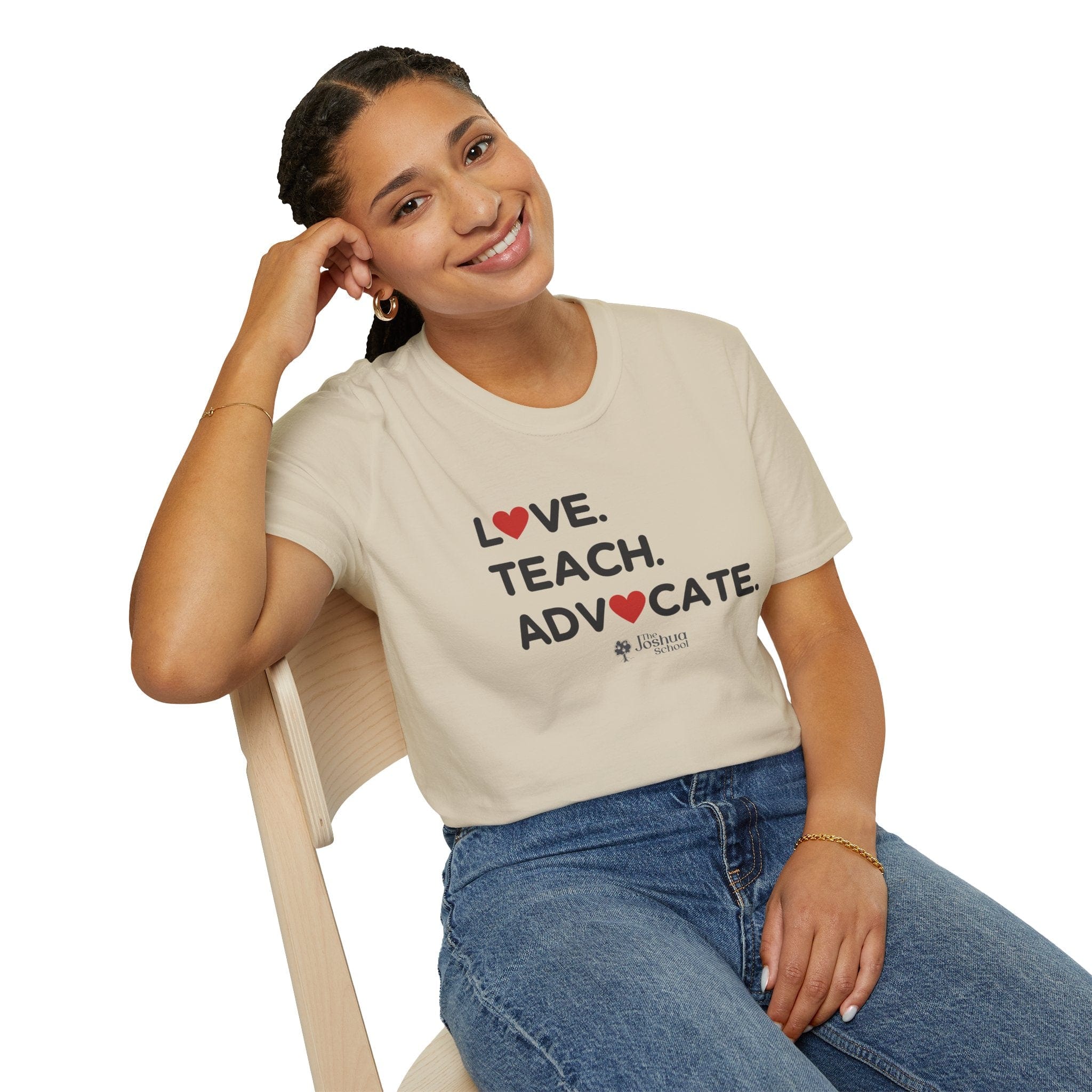 Autism T-Shirt - Love Teach Advocate - Love Hearts Tee - The Joshua School - Daily Bloom