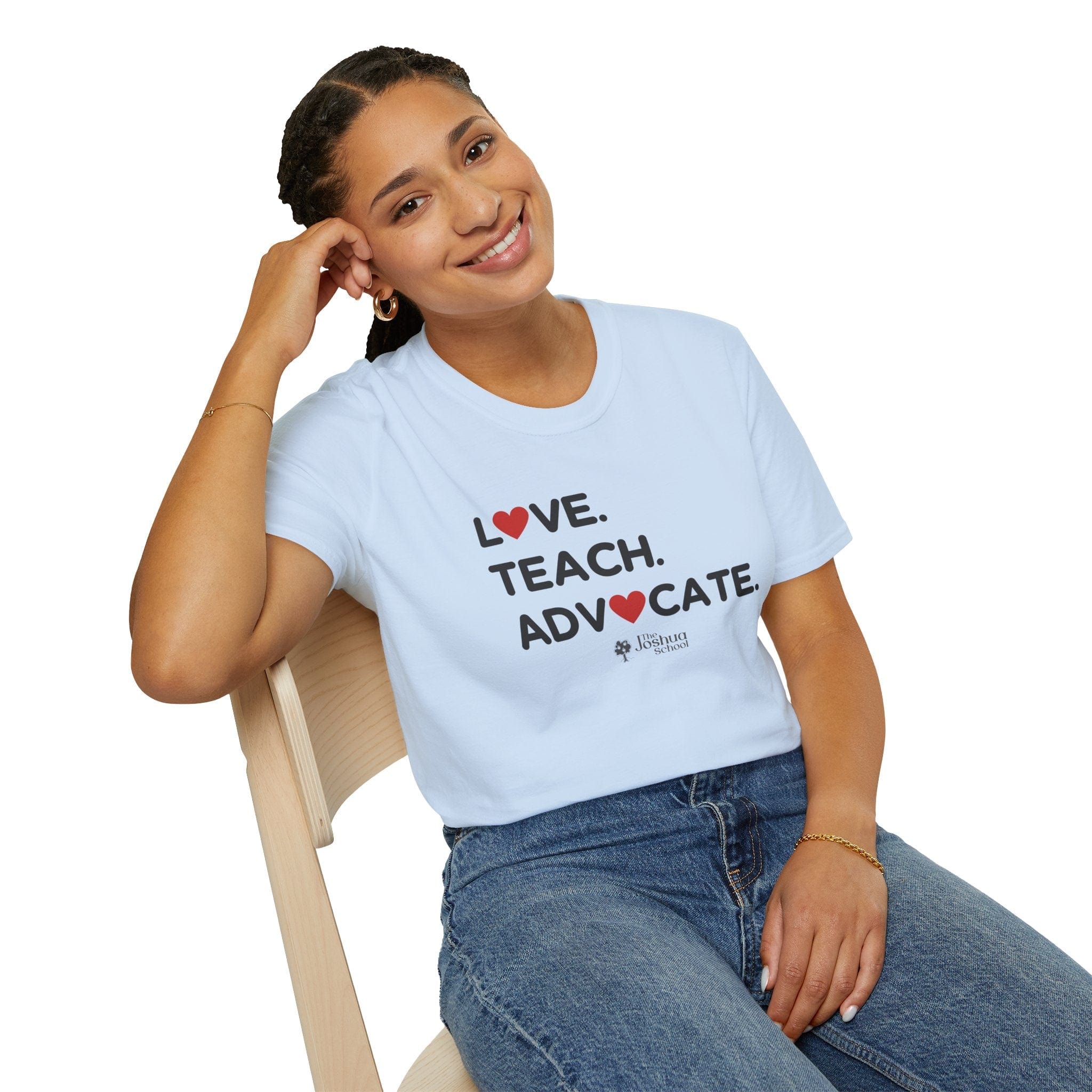 Autism T-Shirt - Love Teach Advocate - Love Hearts Tee - The Joshua School - Daily Bloom