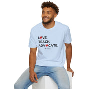 Autism T-Shirt - Love Teach Advocate - Love Hearts Tee - The Joshua School - Daily Bloom