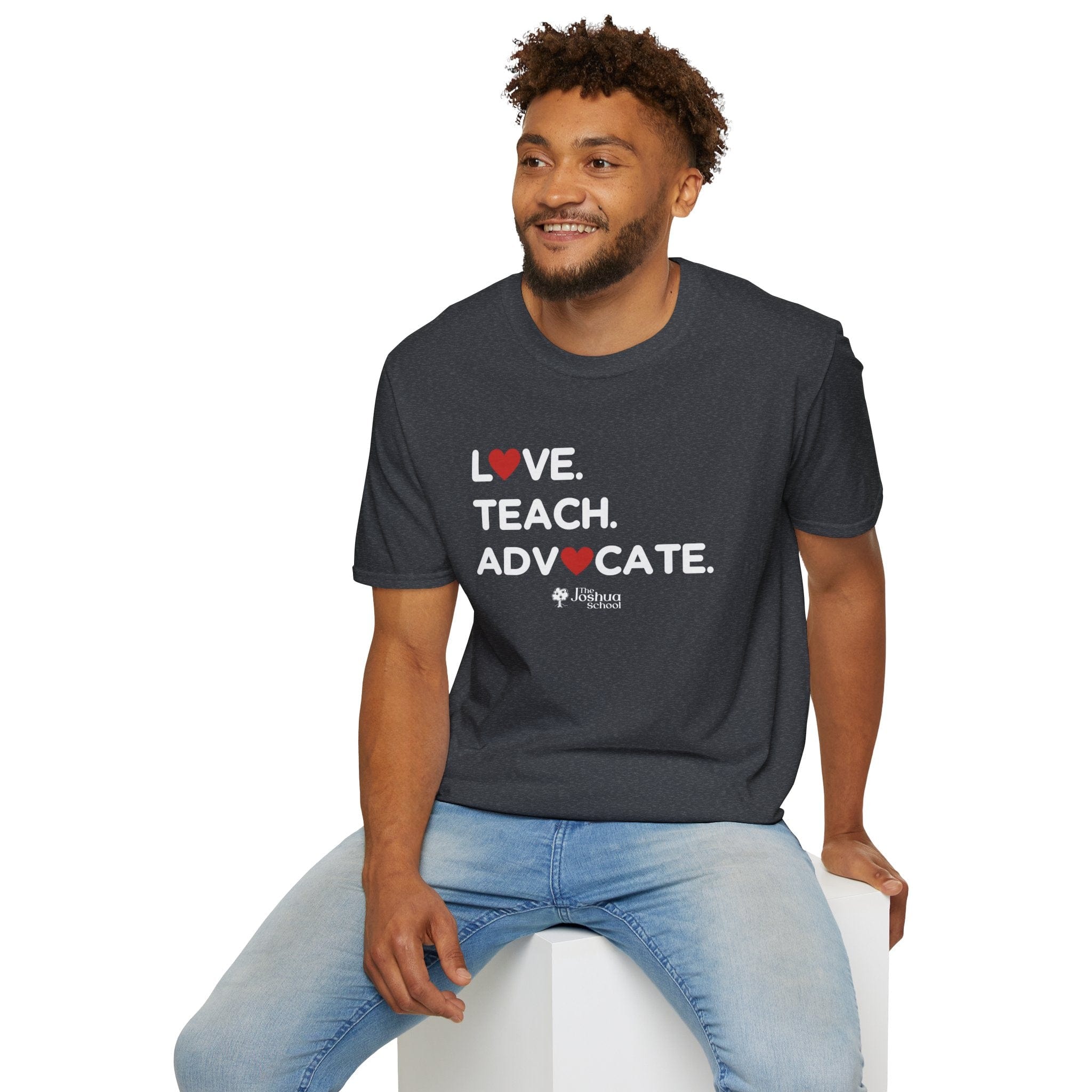 Autism T-Shirt - Love Teach Advocate - Love Hearts Tee - The Joshua School - Daily Bloom