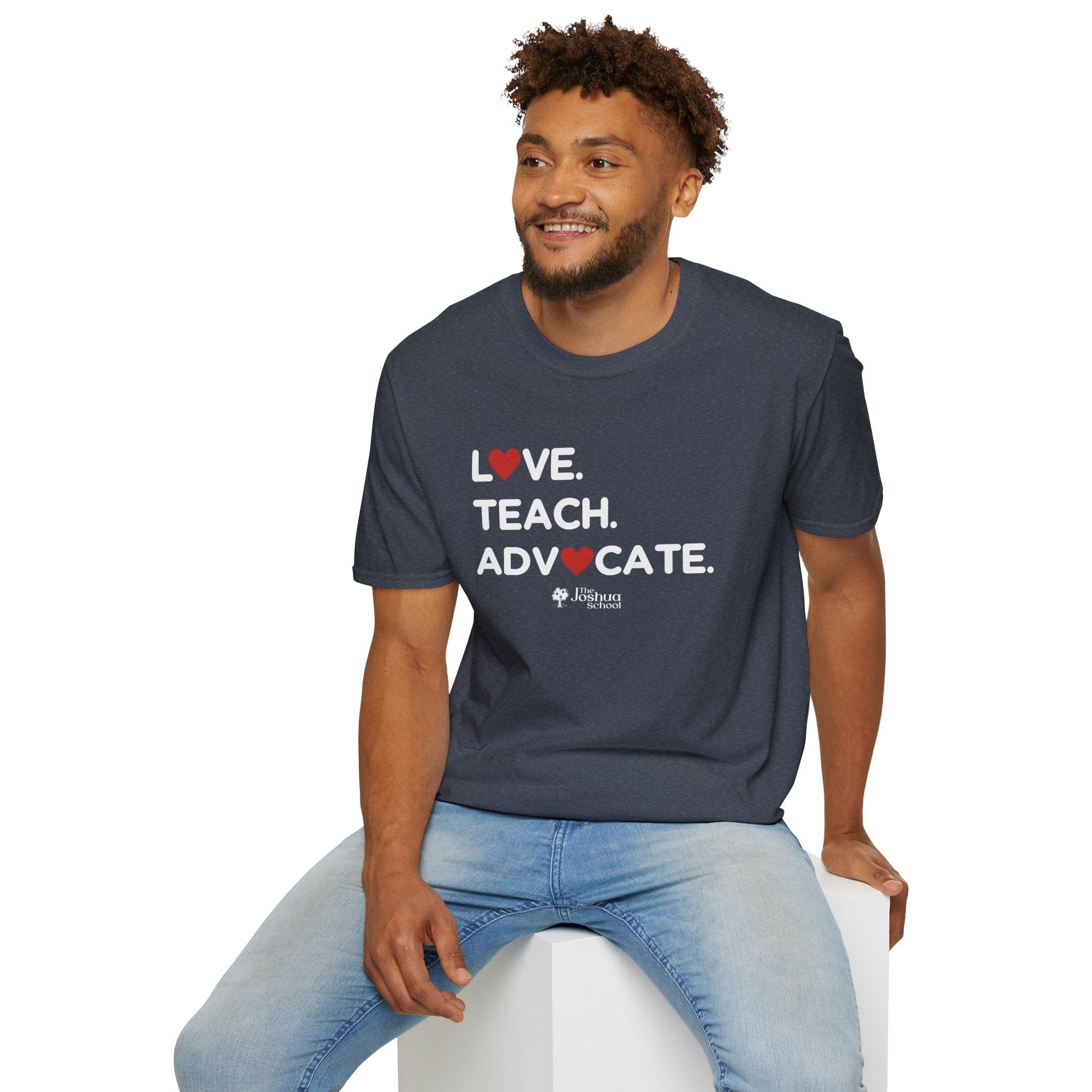 Autism T-Shirt - Love Teach Advocate - Love Hearts Tee - The Joshua School - Daily Bloom