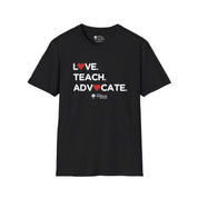 Autism T-Shirt - Love Teach Advocate - Love Hearts Tee - The Joshua School - Daily Bloom