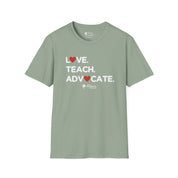 Autism T-Shirt - Love Teach Advocate - Love Hearts Tee - The Joshua School - Daily Bloom