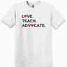 Autism T-Shirt - Love Teach Advocate - Love Hearts Tee - Daily Bloom