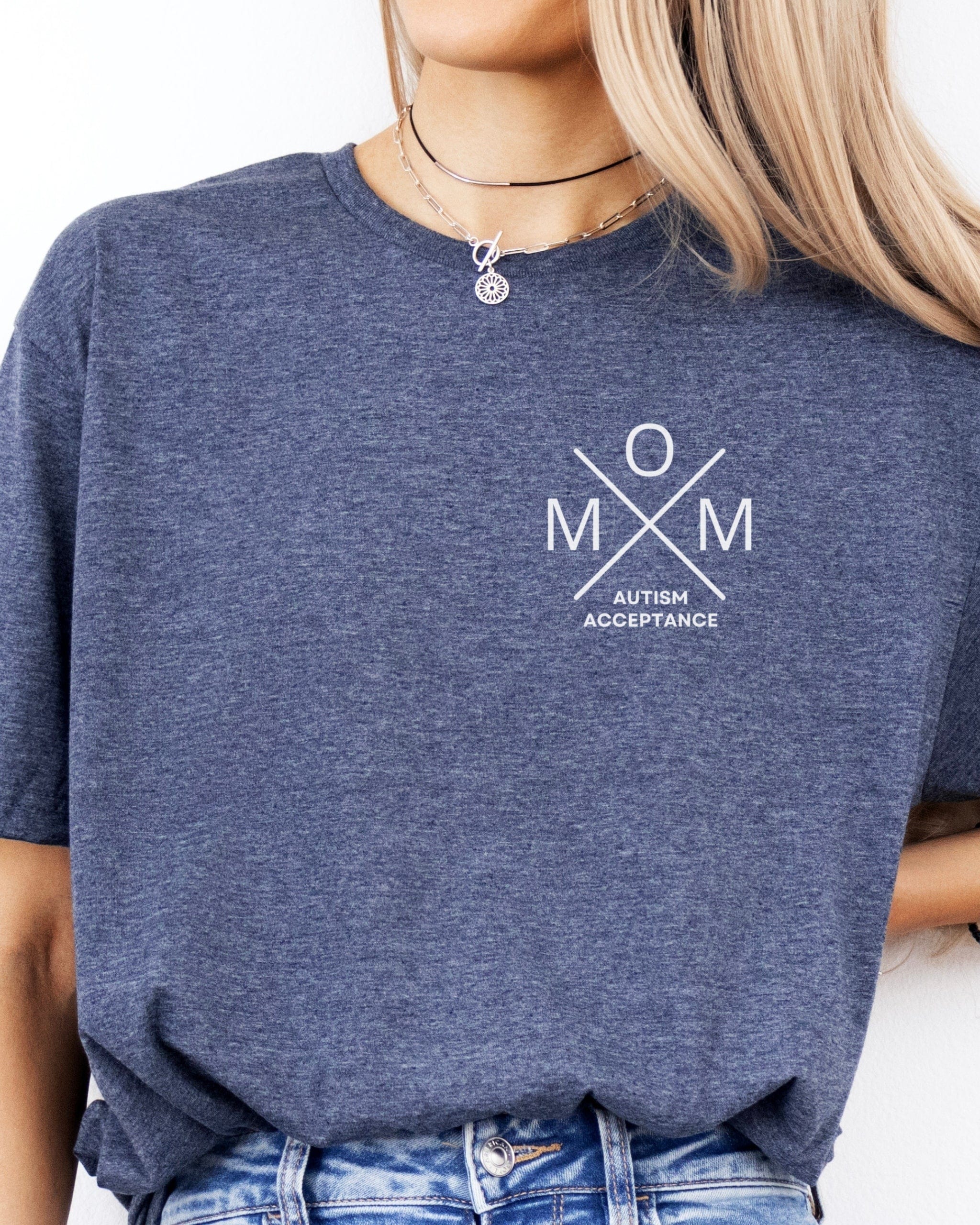 Mom Cross Tee-Neurodiversity, ADHD & Autism Awareness & Acceptance T-Shirt by Daily Bloom