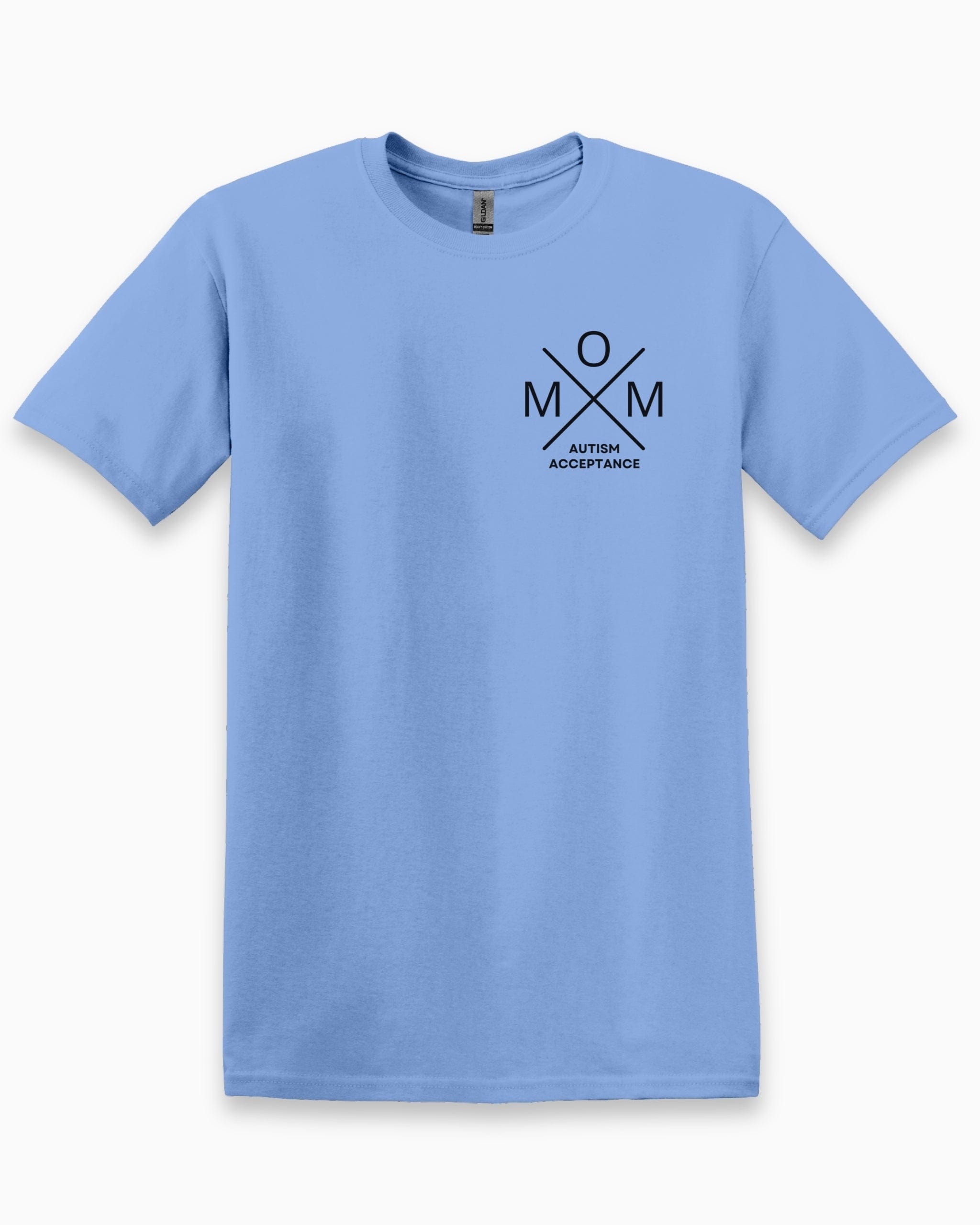 Mom Cross Tee-Carolina Blue-Neurodiversity, ADHD & Autism Awareness & Acceptance T-Shirt by Daily Bloom