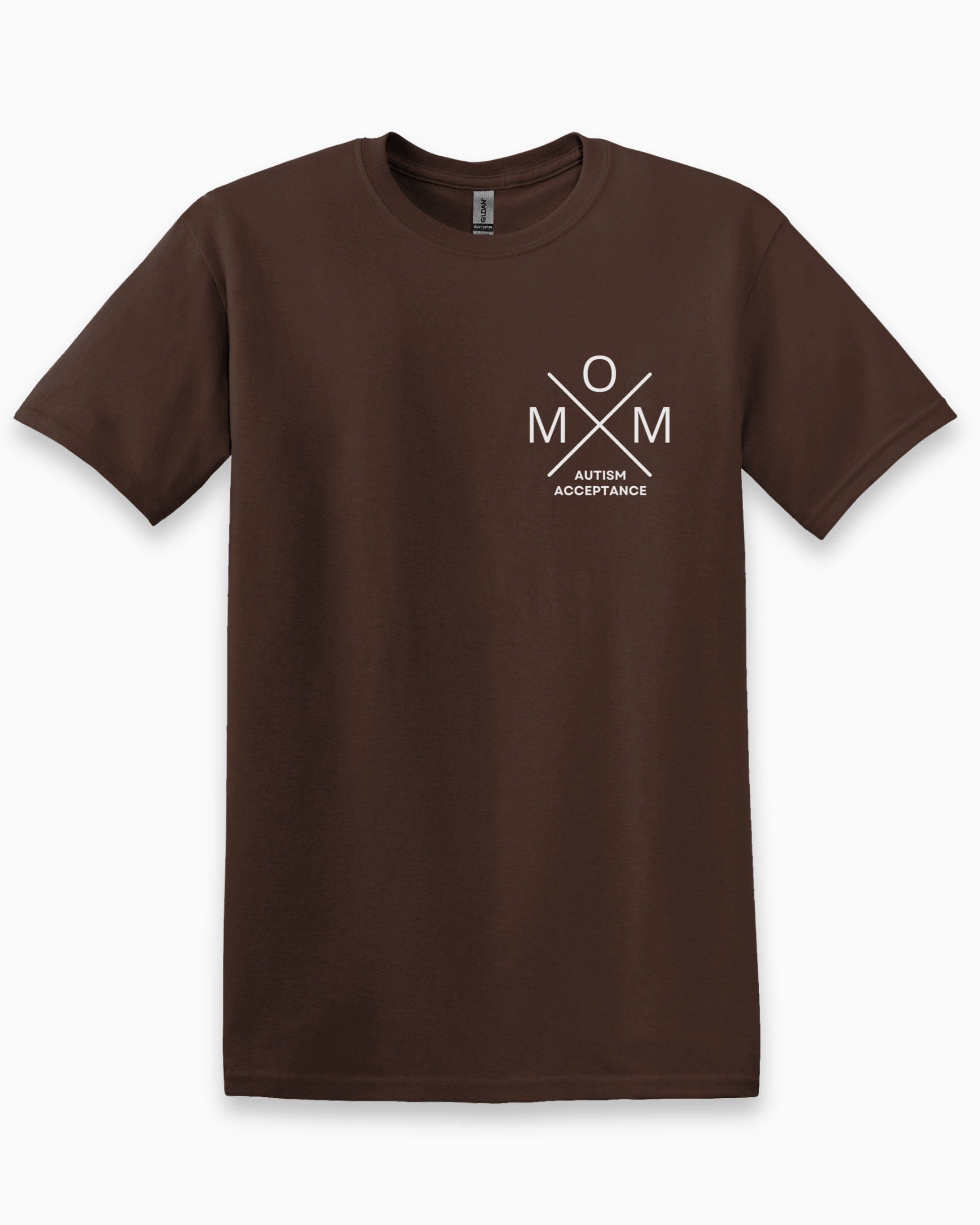 Mom Cross Tee-Dark Chocolate-Neurodiversity, ADHD & Autism Awareness & Acceptance T-Shirt by Daily Bloom
