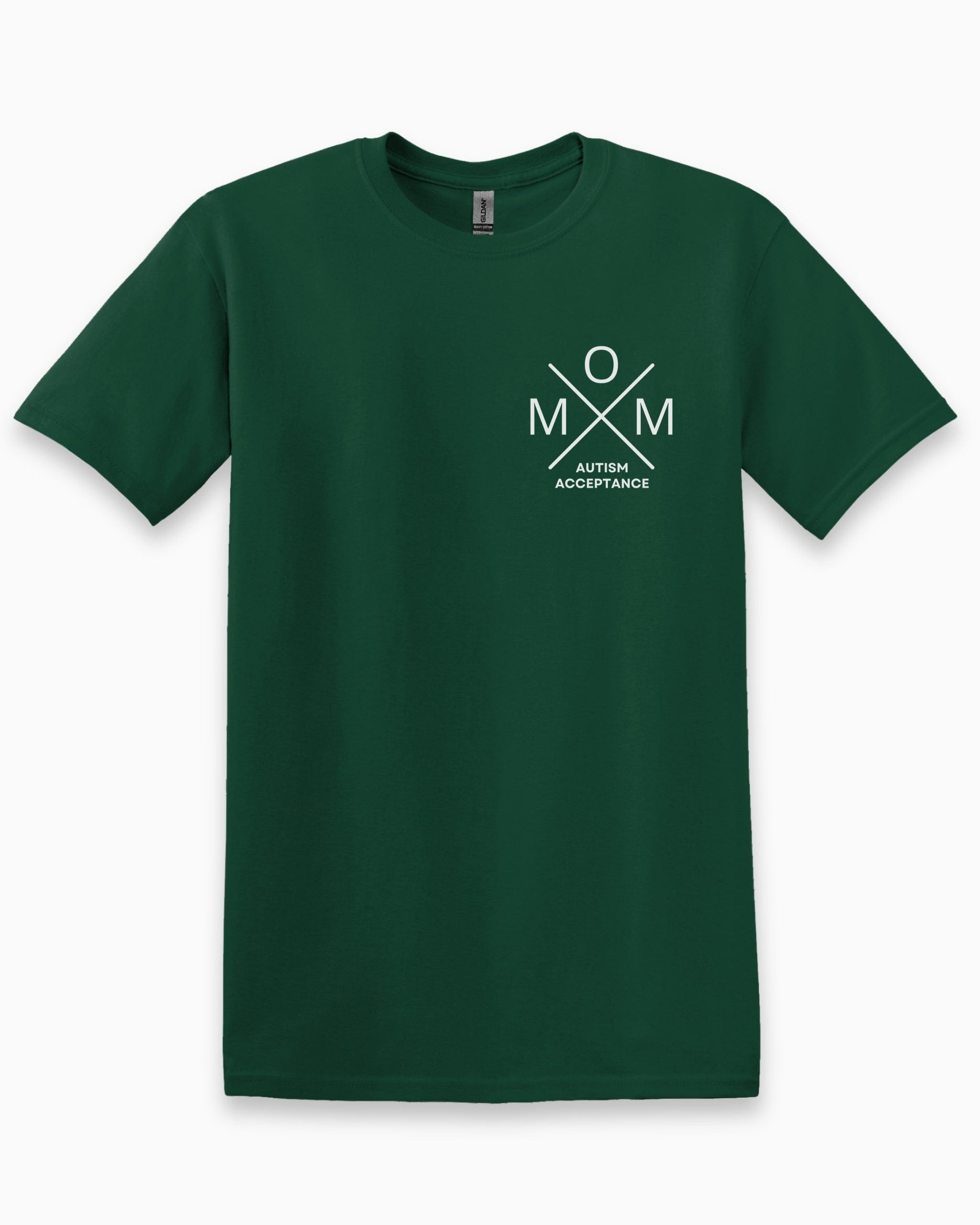 Mom Cross Tee-Forest Green-Neurodiversity, ADHD & Autism Awareness & Acceptance T-Shirt by Daily Bloom