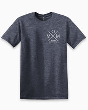 Mom Cross Tee-Heather Navy-Neurodiversity, ADHD & Autism Awareness & Acceptance T-Shirt by Daily Bloom