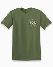 Mom Cross Tee-Military Green-Neurodiversity, ADHD & Autism Awareness & Acceptance T-Shirt by Daily Bloom