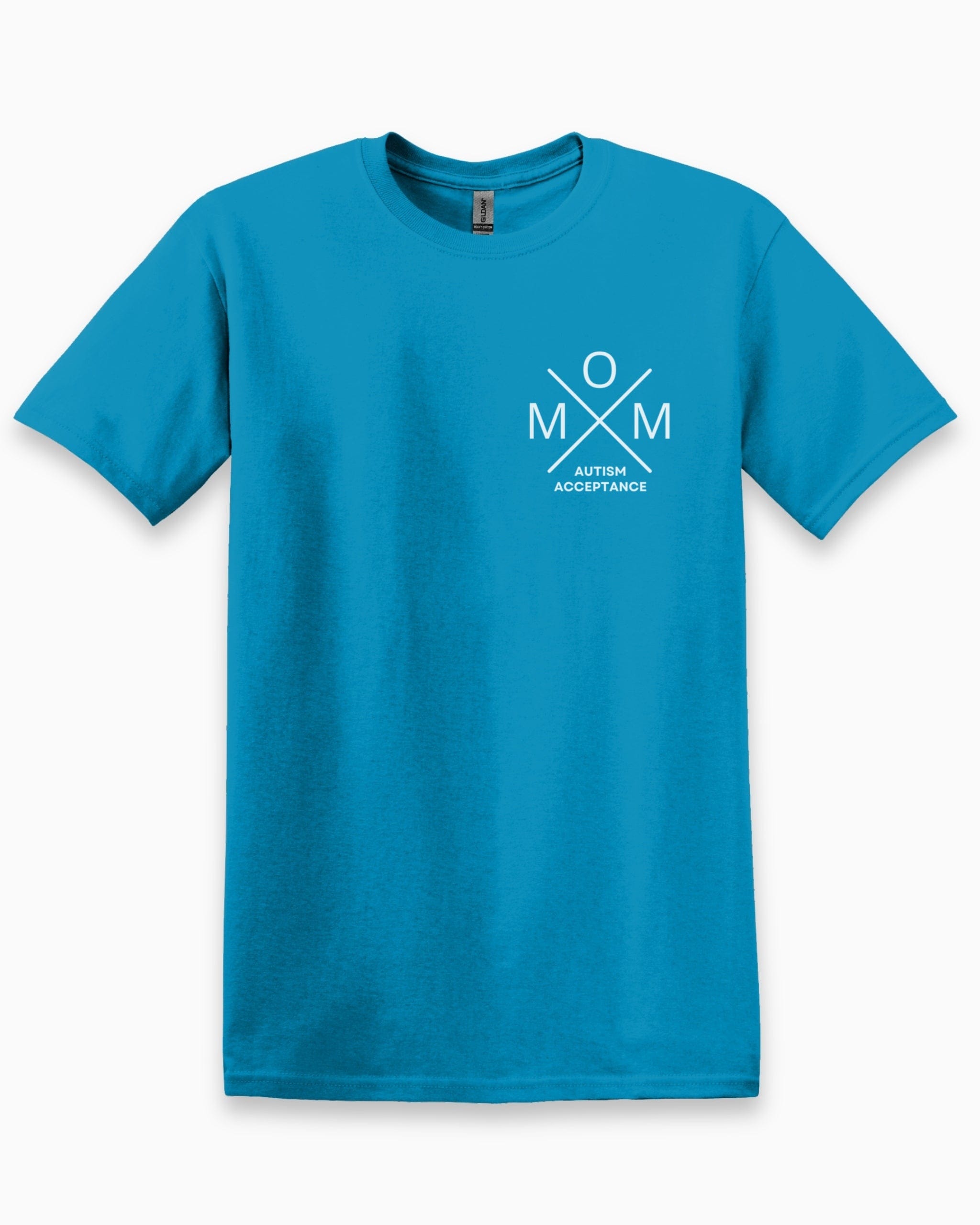 Mom Cross Tee-Sapphire-Neurodiversity, ADHD & Autism Awareness & Acceptance T-Shirt by Daily Bloom