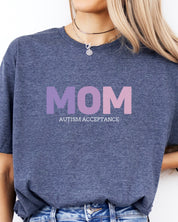 Mom Gradient Tee-Neurodiversity, ADHD & Autism Awareness & Acceptance T-Shirt by Daily Bloom