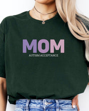 Mom Gradient Tee-Neurodiversity, ADHD & Autism Awareness & Acceptance T-Shirt by Daily Bloom