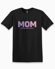 Mom Gradient Tee-Black-Neurodiversity, ADHD & Autism Awareness & Acceptance T-Shirt by Daily Bloom