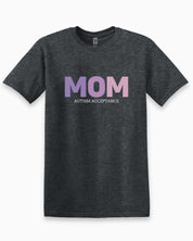 Mom Gradient Tee-Dark Heather Grey-Neurodiversity, ADHD & Autism Awareness & Acceptance T-Shirt by Daily Bloom
