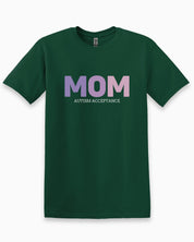 Mom Gradient Tee-Forest Green-Neurodiversity, ADHD & Autism Awareness & Acceptance T-Shirt by Daily Bloom
