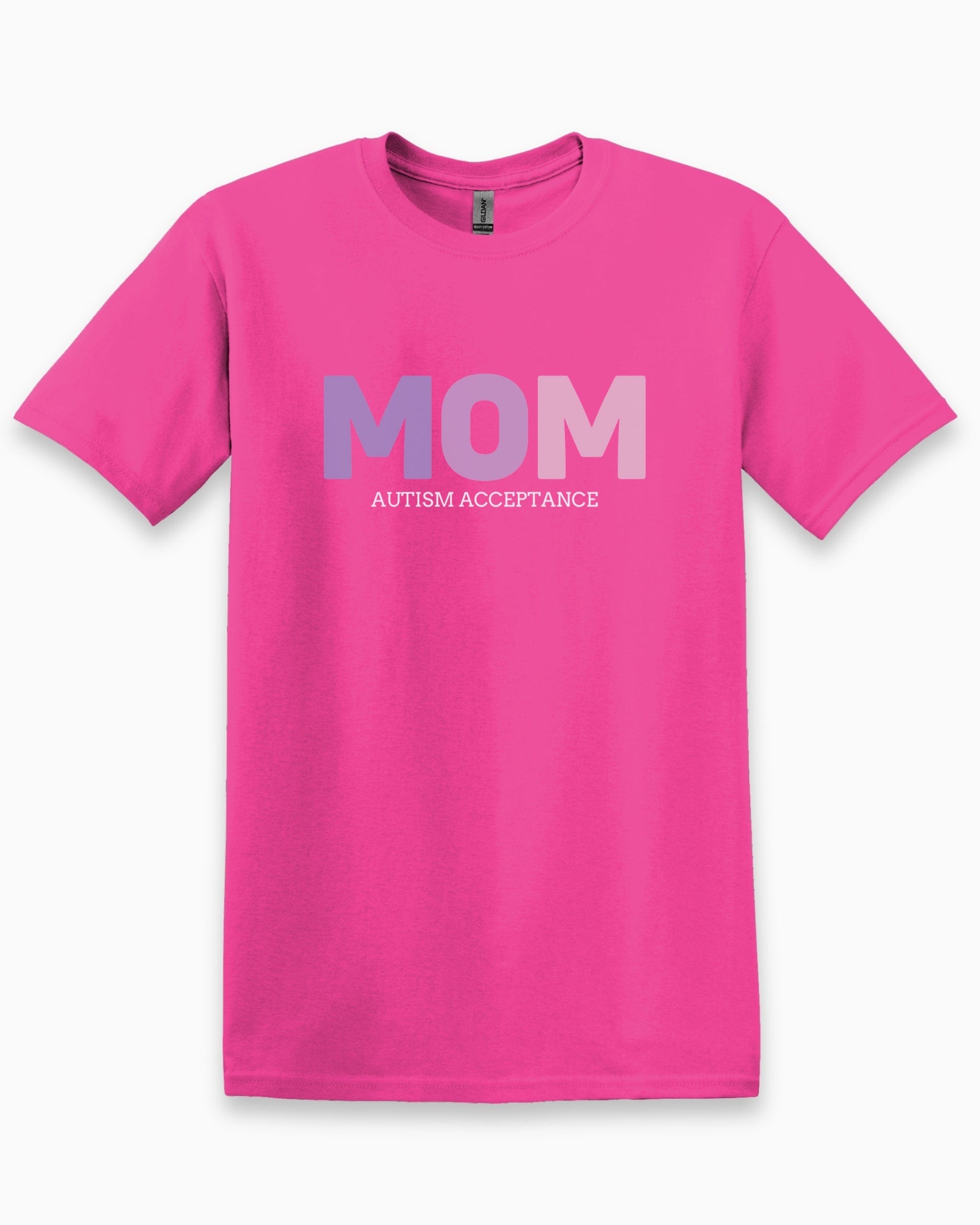 Mom Gradient Tee-Heliconia-Neurodiversity, ADHD & Autism Awareness & Acceptance T-Shirt by Daily Bloom