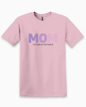 Mom Gradient Tee-Light Pink-Neurodiversity, ADHD & Autism Awareness & Acceptance T-Shirt by Daily Bloom