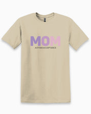Mom Gradient Tee-Sand-Neurodiversity, ADHD & Autism Awareness & Acceptance T-Shirt by Daily Bloom