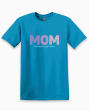 Mom Gradient Tee-Sapphire-Neurodiversity, ADHD & Autism Awareness & Acceptance T-Shirt by Daily Bloom