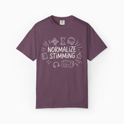 Autism T-Shirt By Daily Bloom Normalize Stimming Comfort Colors T-Shirt Berry / S