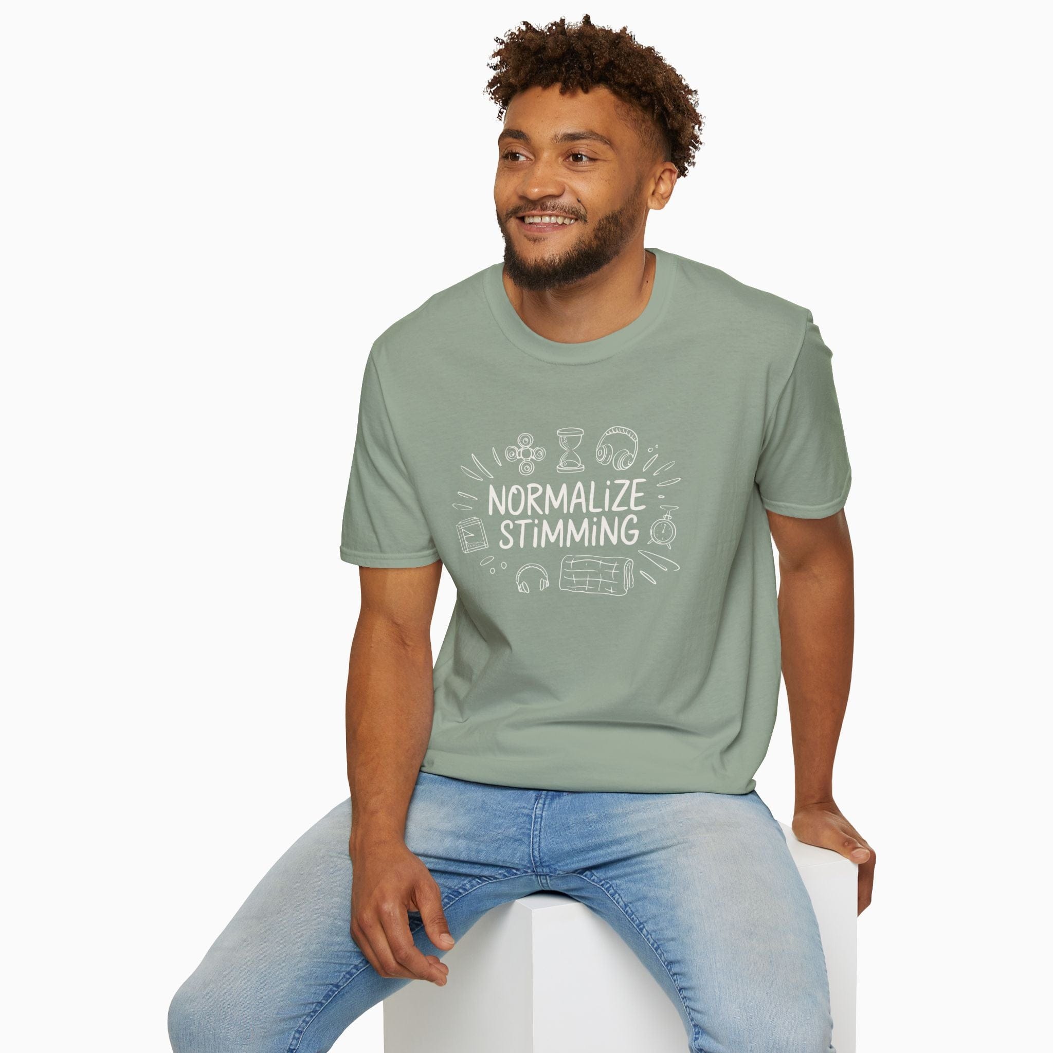 Autism T-Shirt - Normalize Stimming Tag - Free Tee - Daily Bloom
