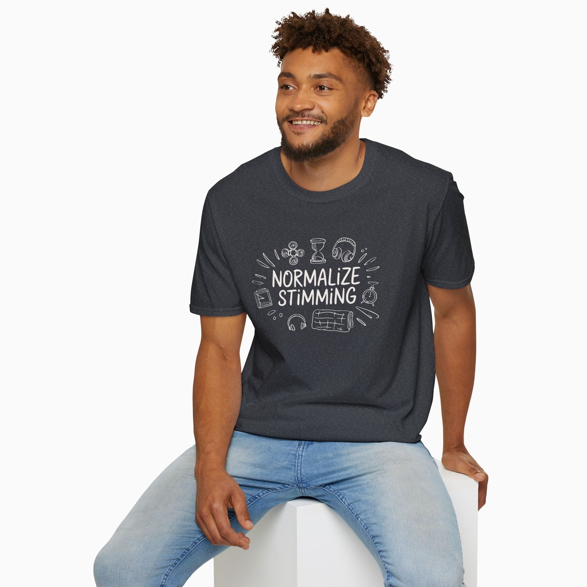 Autism T-Shirt - Normalize Stimming Tag - Free Tee - Daily Bloom