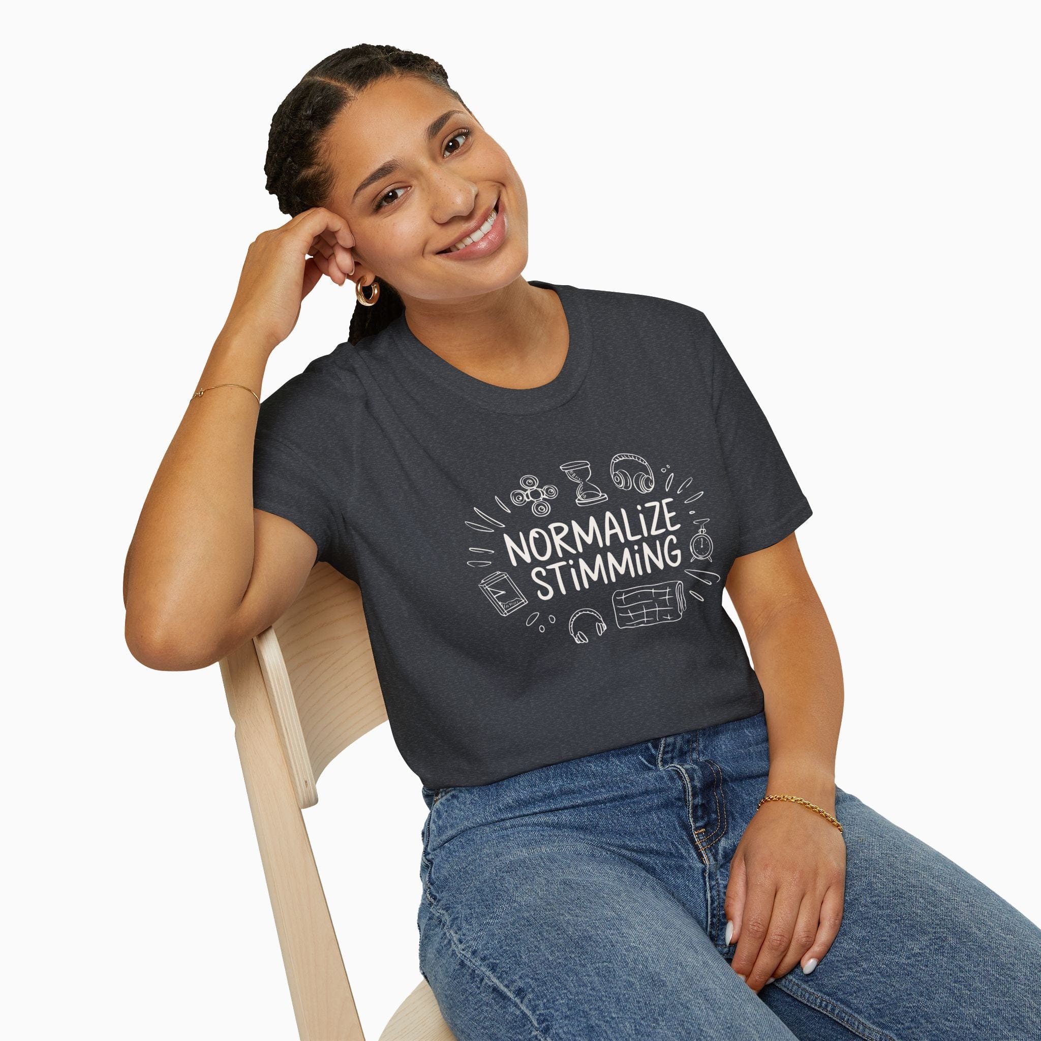 Autism T-Shirt - Normalize Stimming Tag - Free Tee - Daily Bloom