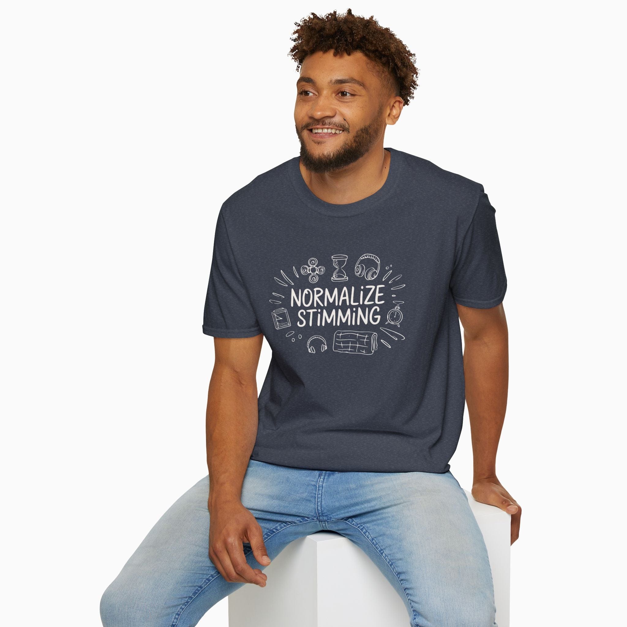 Autism T-Shirt - Normalize Stimming Tag - Free Tee - Daily Bloom