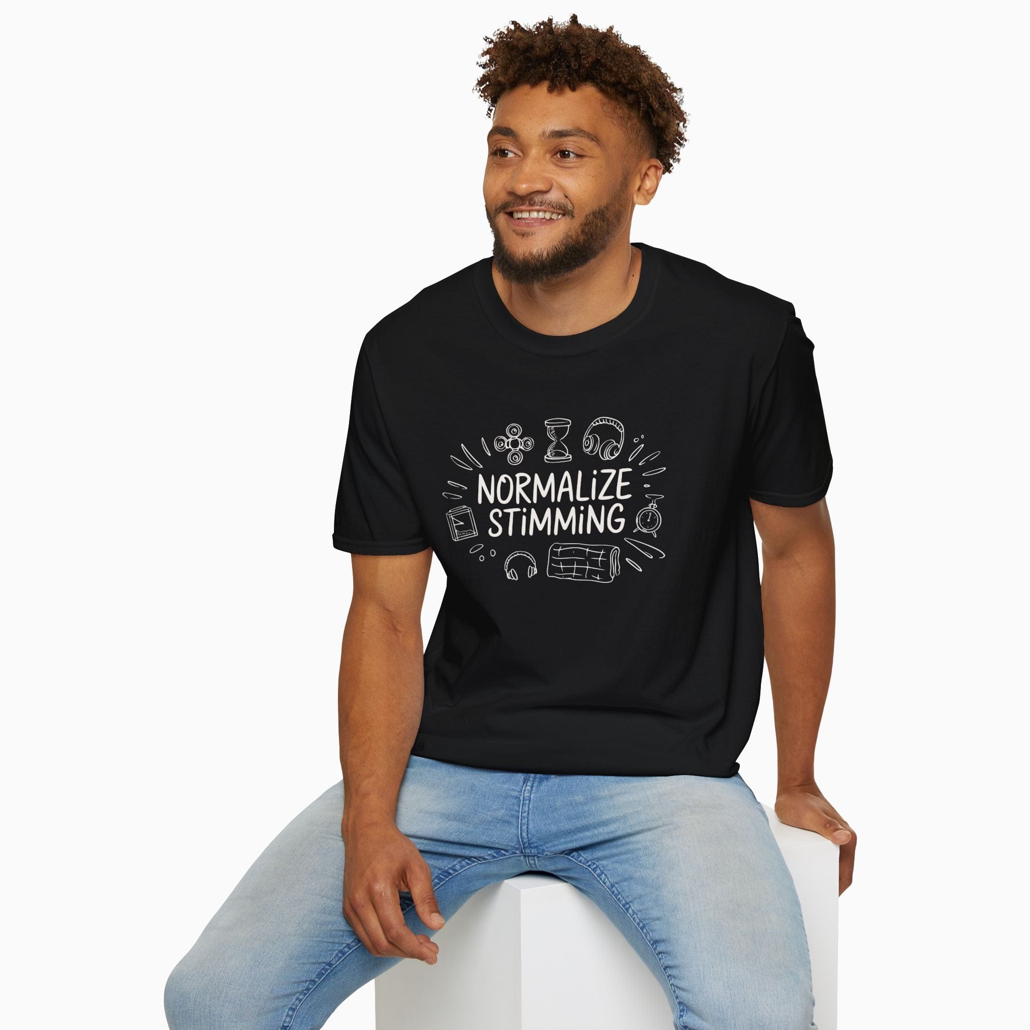 Autism T-Shirt - Normalize Stimming Tag - Free Tee - Daily Bloom