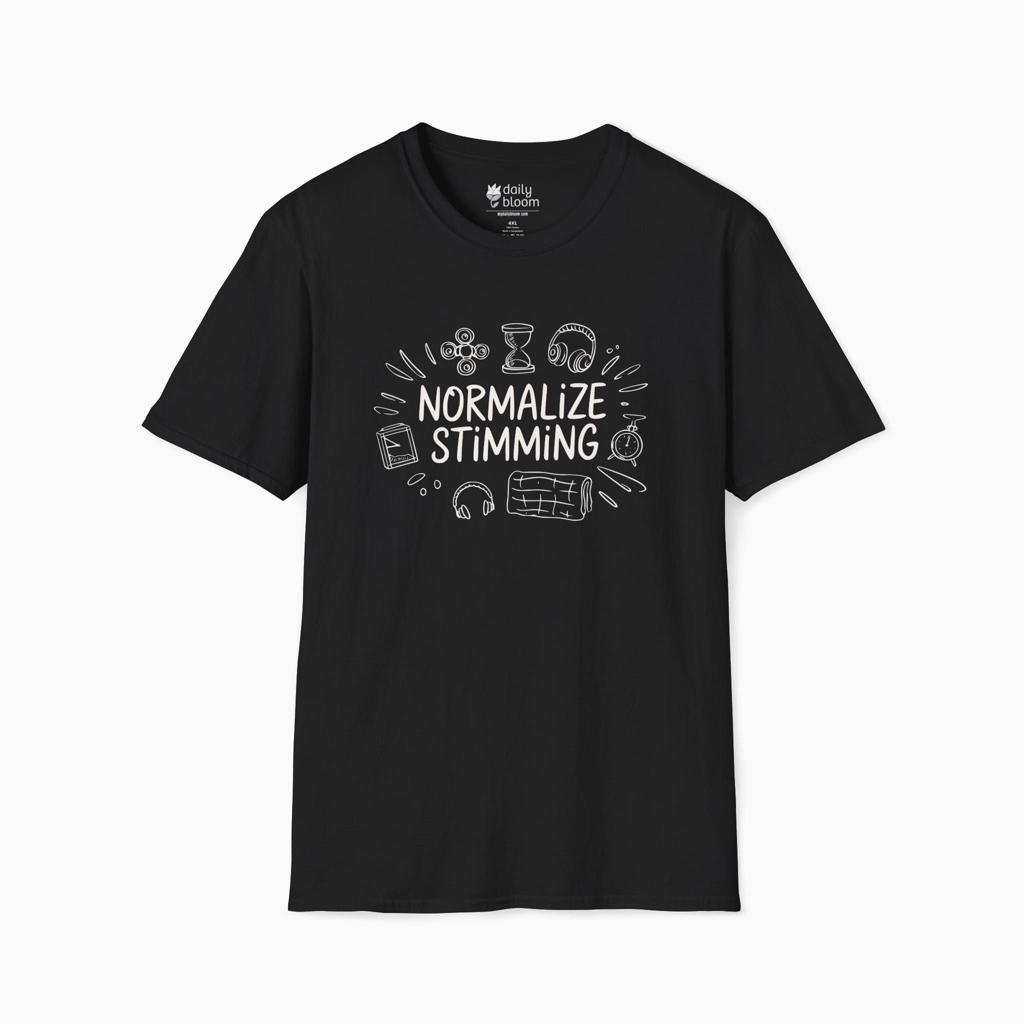 Autism T-Shirt - Normalize Stimming Tag - Free Tee - Daily Bloom