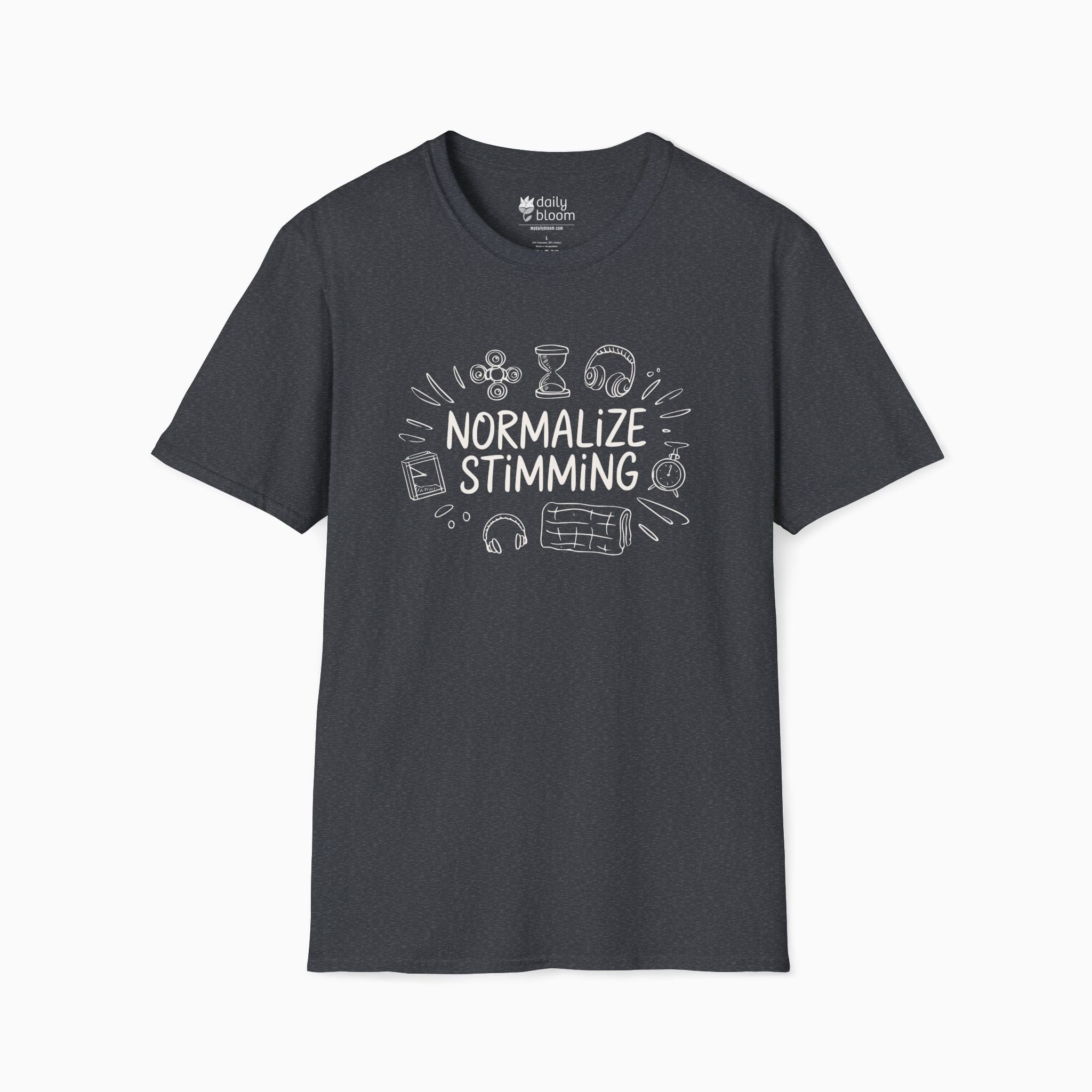Autism T-Shirt - Normalize Stimming Tag - Free Tee - Daily Bloom