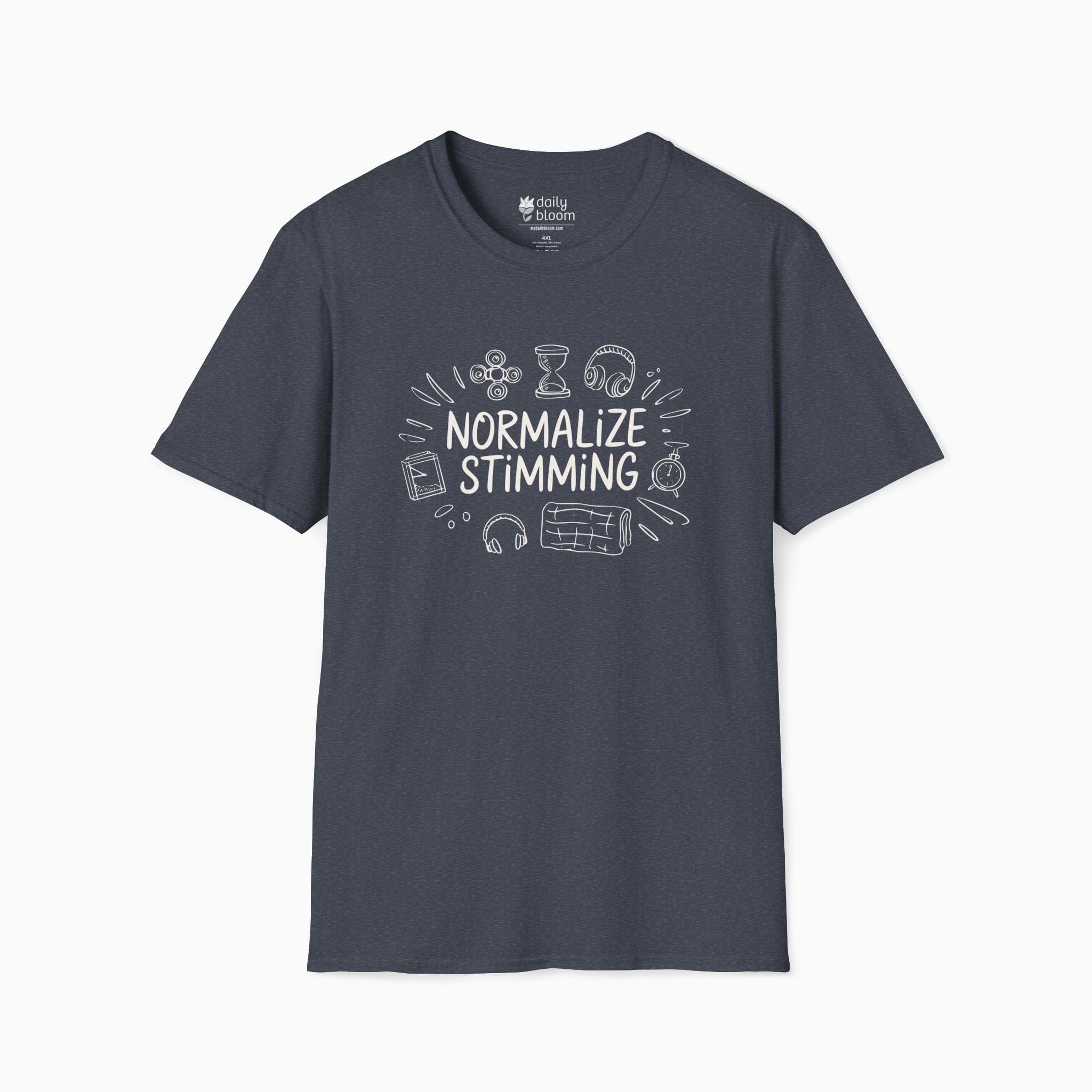 Autism T-Shirt - Normalize Stimming Tag - Free Tee - Daily Bloom