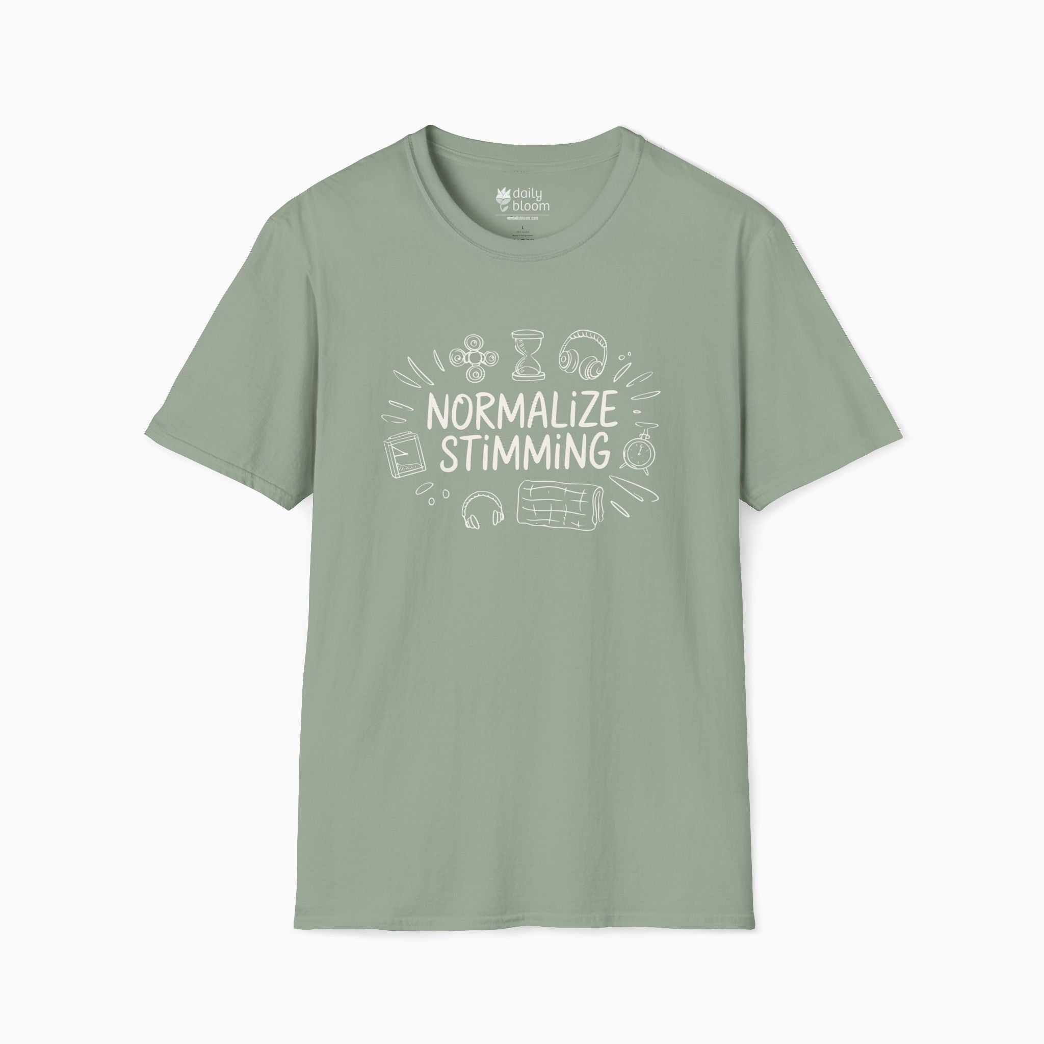 Autism T-Shirt - Normalize Stimming Tag - Free Tee - Daily Bloom