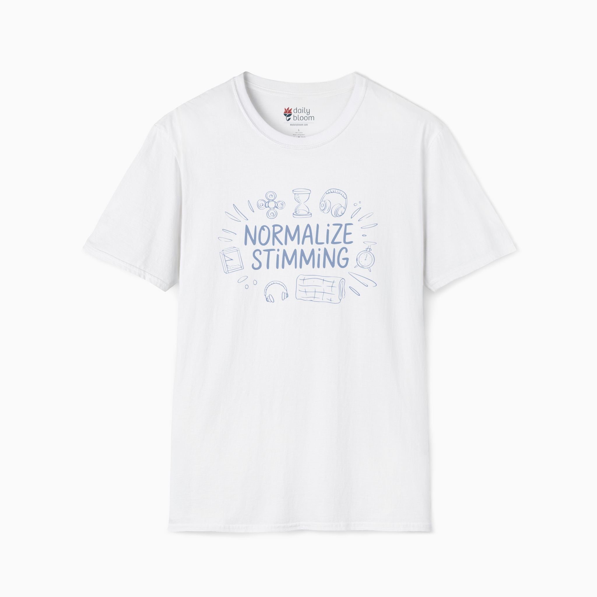 Autism T-Shirt - Normalize Stimming Tag - Free Tee - Daily Bloom