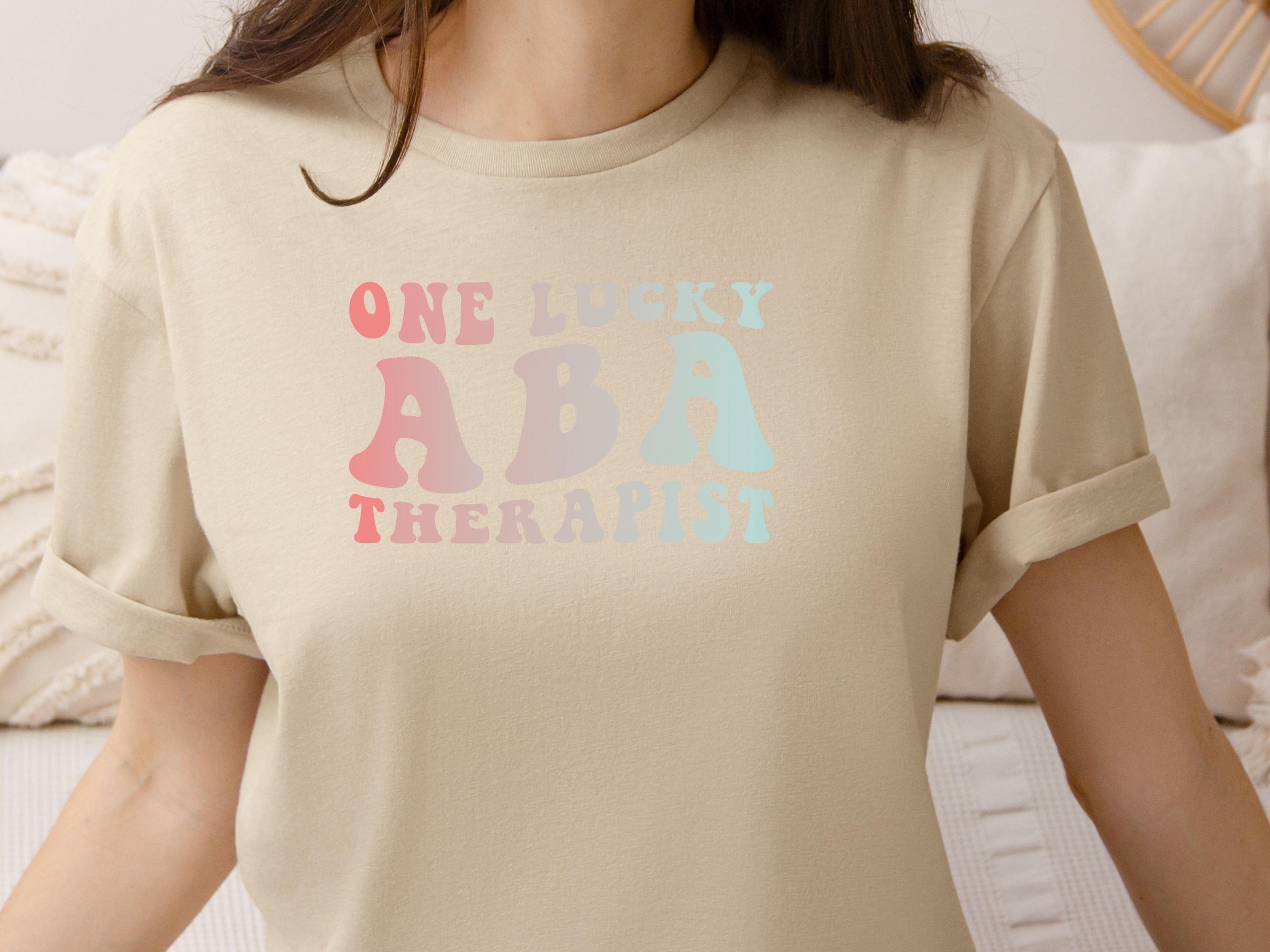 One Lucky ABA Therapist Tee-Neurodiversity, ADHD & Autism Awareness & Acceptance T-Shirt by Daily Bloom