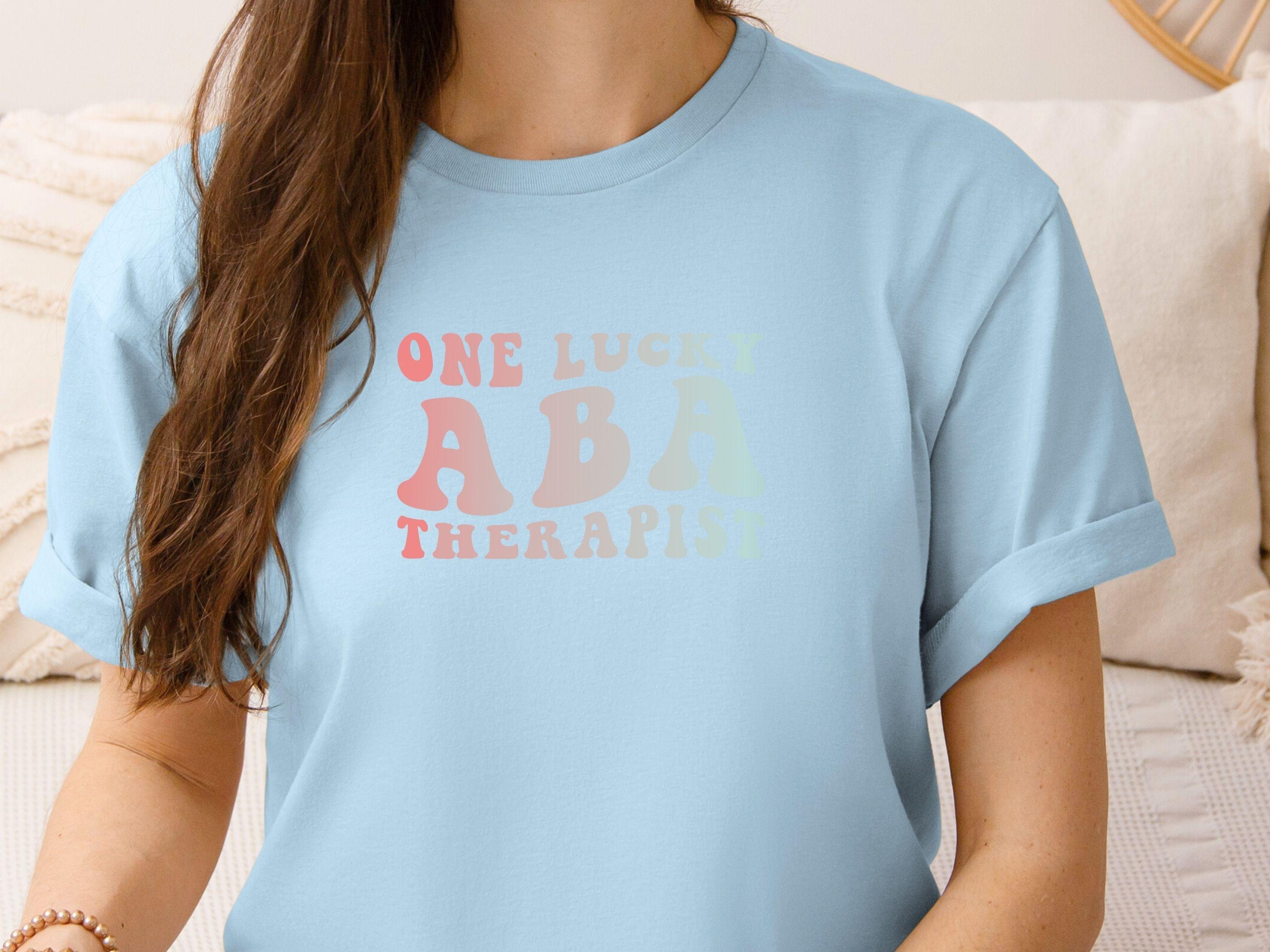 One Lucky ABA Therapist Tee-Neurodiversity, ADHD & Autism Awareness & Acceptance T-Shirt by Daily Bloom