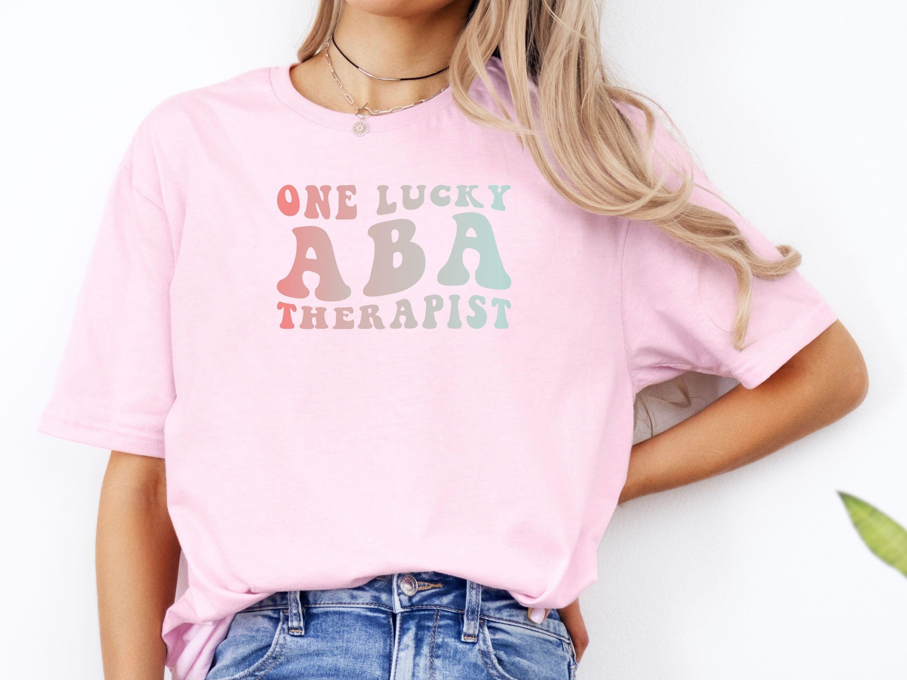 One Lucky ABA Therapist Tee-Neurodiversity, ADHD & Autism Awareness & Acceptance T-Shirt by Daily Bloom