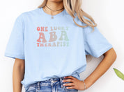 One Lucky ABA Therapist Tee-Neurodiversity, ADHD & Autism Awareness & Acceptance T-Shirt by Daily Bloom