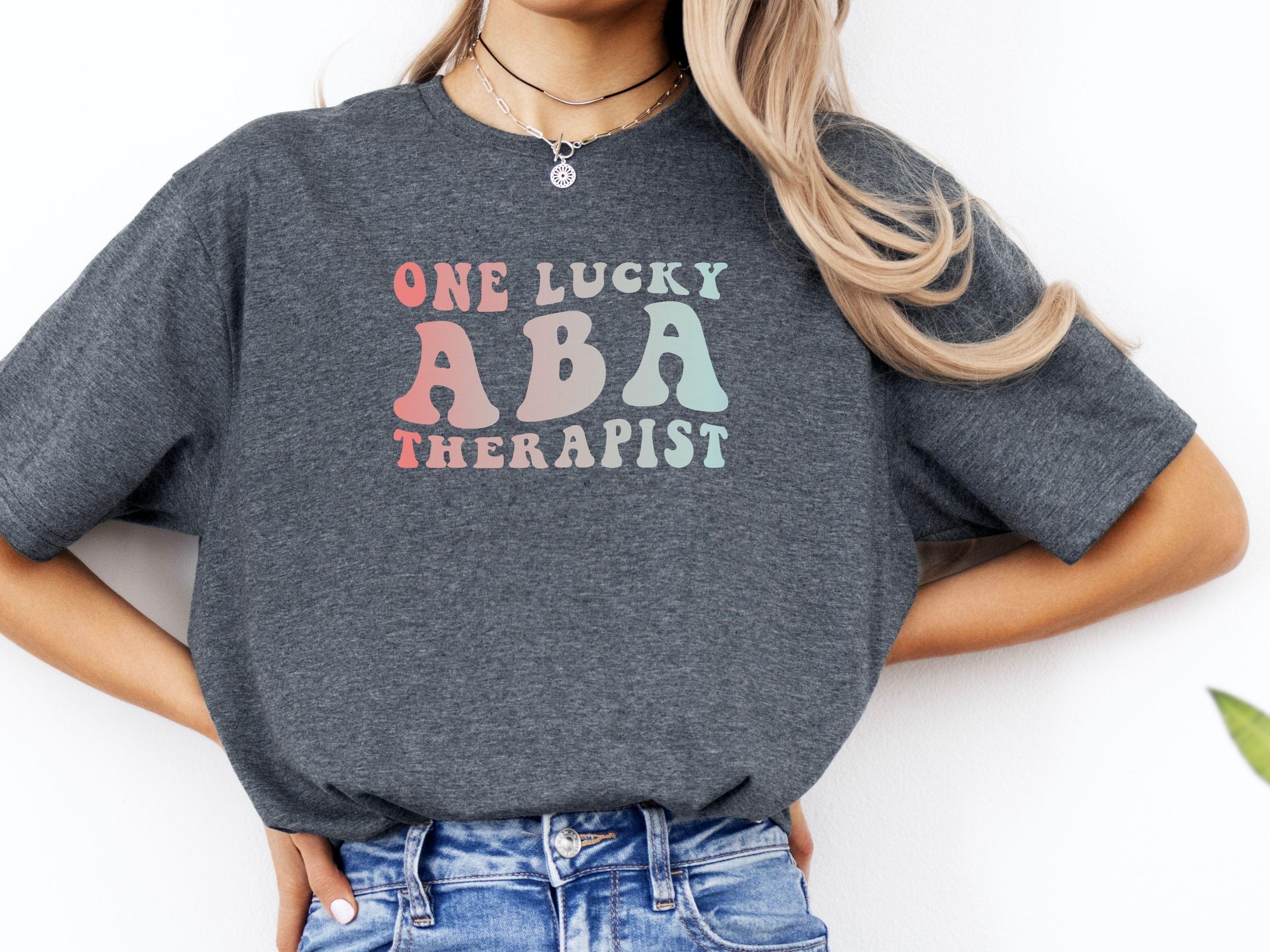 One Lucky ABA Therapist Tee-Neurodiversity, ADHD & Autism Awareness & Acceptance T-Shirt by Daily Bloom