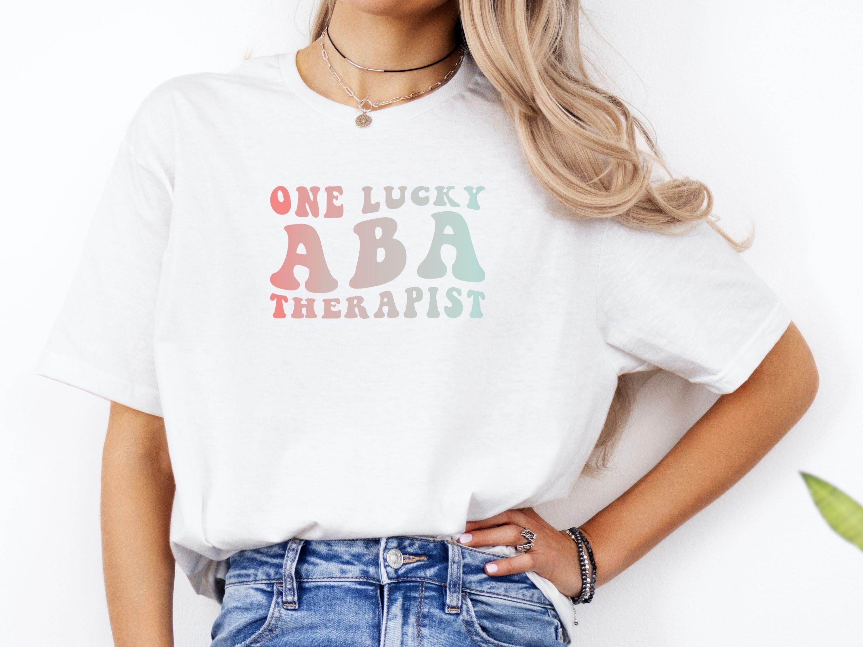 One Lucky ABA Therapist Tee-Neurodiversity, ADHD & Autism Awareness & Acceptance T-Shirt by Daily Bloom