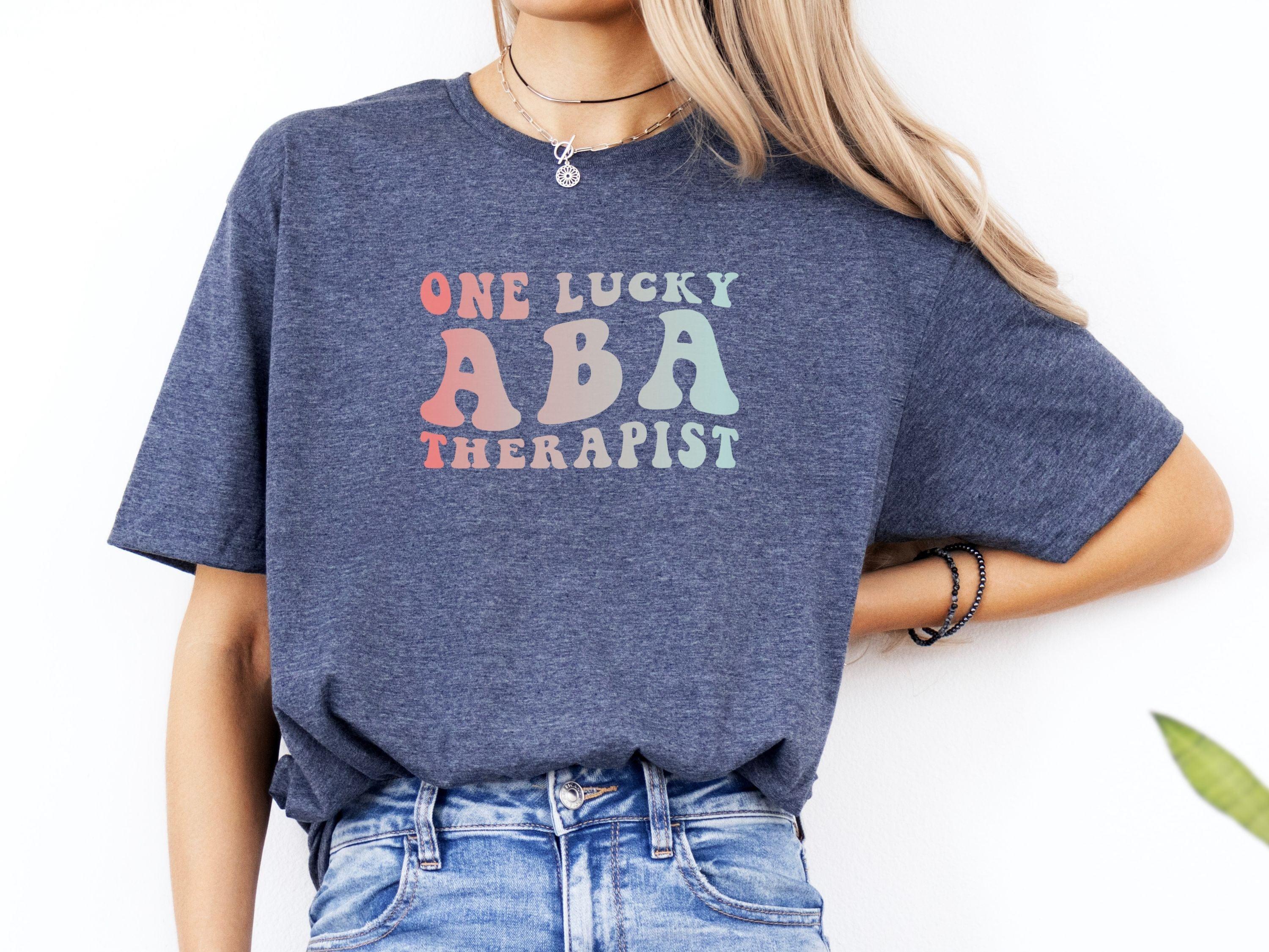 One Lucky ABA Therapist Tee-Neurodiversity, ADHD & Autism Awareness & Acceptance T-Shirt by Daily Bloom