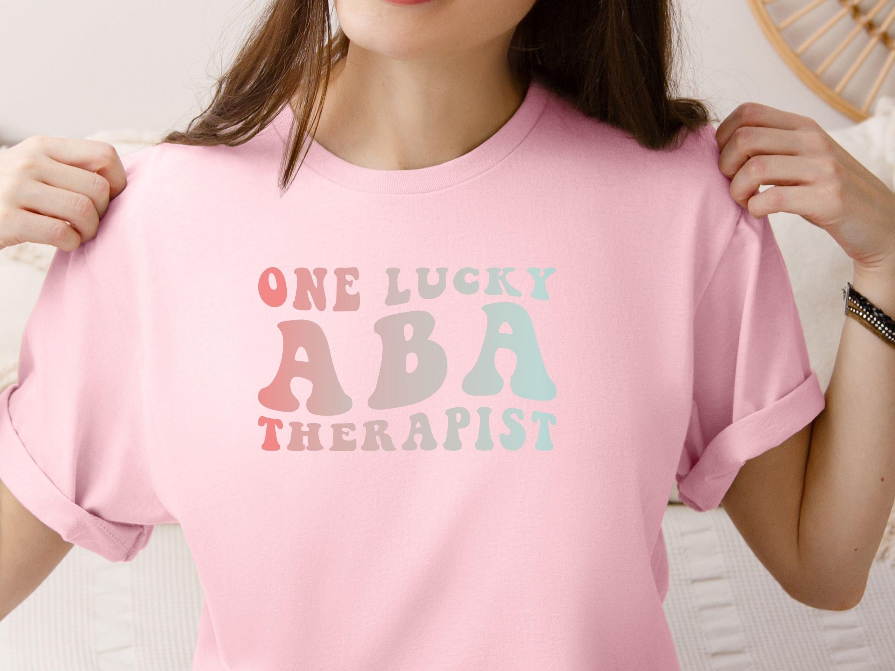 One Lucky ABA Therapist Tee-Neurodiversity, ADHD & Autism Awareness & Acceptance T-Shirt by Daily Bloom